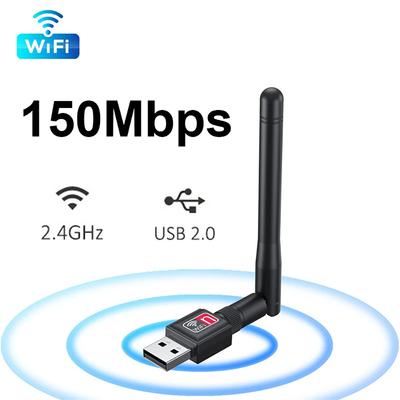 1 ADET Mini USB WiFi Adaptörü 150Mbps 2.4G Kablosuz Ağ Kartı USB LAN Dongle 802.11 b/g/n 5db Anten Wi fi Alıcısı PC Dizüstü Bilgisayar İçin