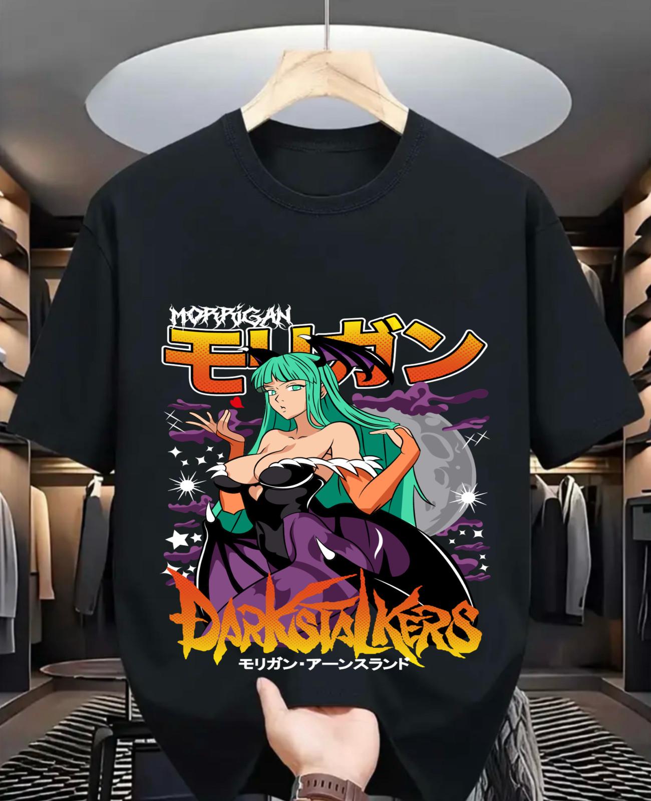 

Morrigan Aensland T-shir Darkstalkers Shirt Girl Anime Waifu GifT Shirt Mens Womens Tees Top All Size S