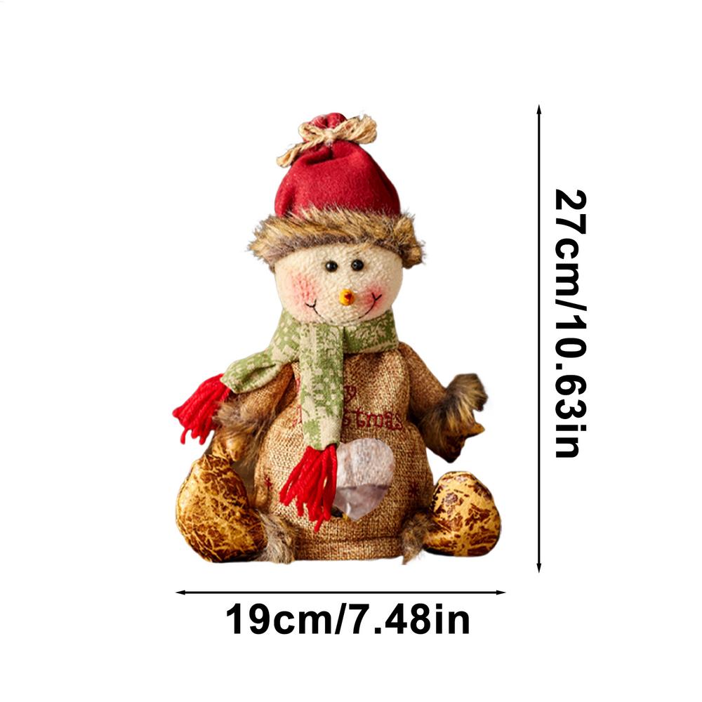 

3D Doll Christmas Candy Bags Merry Christmas 3D Doll Bags Adorable Reusable Christmas Treat Fabric Wrapping Bags For Holiday 1PC Others