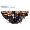 Soutong Low Waist Men Underpants Super Thin Nylon Flower Printed Classics Briefs for Sleep