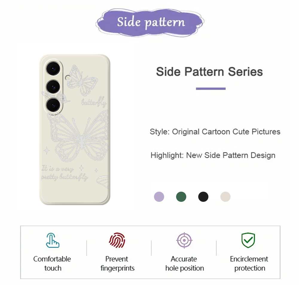 For Samsung Galaxy S25 FE Case Hollow Butterfly Pattern Printing Straight Edge TPU Phone Back Cover