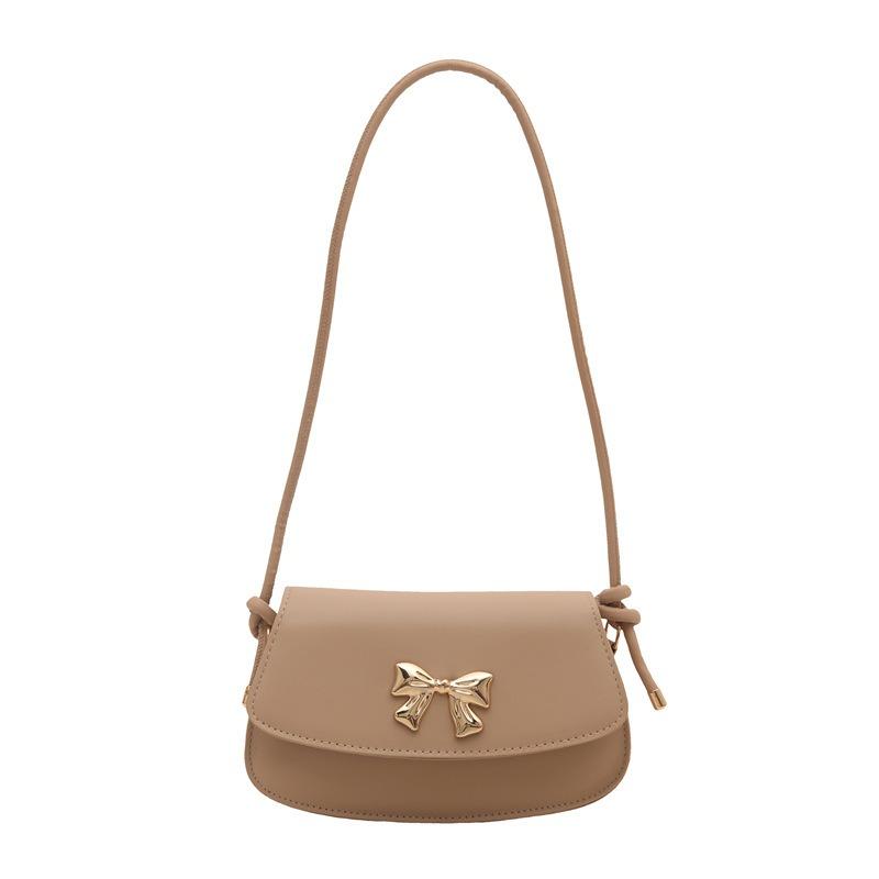 Beautiful Trend Casual Versatile New Simple Bow Small Square Bag Shoulder Messenger Bag Commuter Bag
