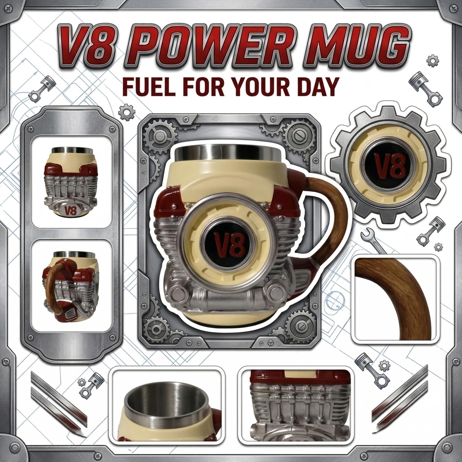 

Engine Cup V8 Engine Mug One Size