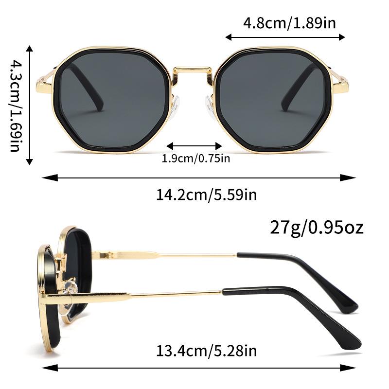 Exclusive for new steampunk sunglasses men's high sense European and American metal polygon trend cross