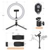 10,2" LED Selfie-Ringlicht mit Stativ und 2 Telefonhaltern Ringlicht
