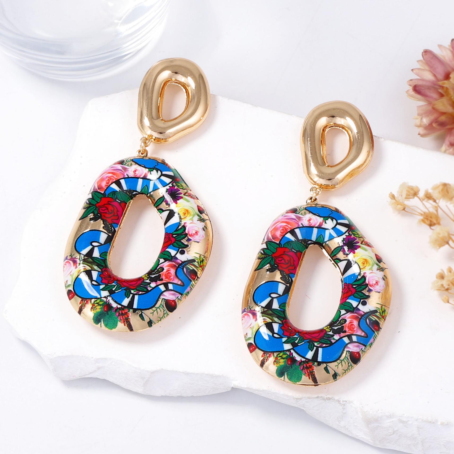 

Digadagu Metal Skeleton Flower Dangle Earrings New Women s Simple Luxury Earrings Party Zircon Accessories золотой