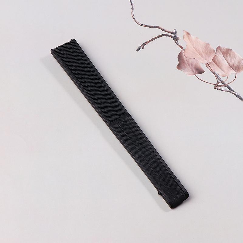 Black Hand Fan Vintage Folding Fans Wedding Party Favor Supplies Chinese Hand Fan Classical Dance Fan Craft Fan Lightweight