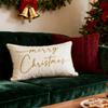 1/2 Stück 30x50cm Luxus Weihnachts-Kissenbezüge Weicher Uni-Samt Geschenk-Kissenhülle für Schlafzimmer Auto Feiertag Grün Rot Weiß