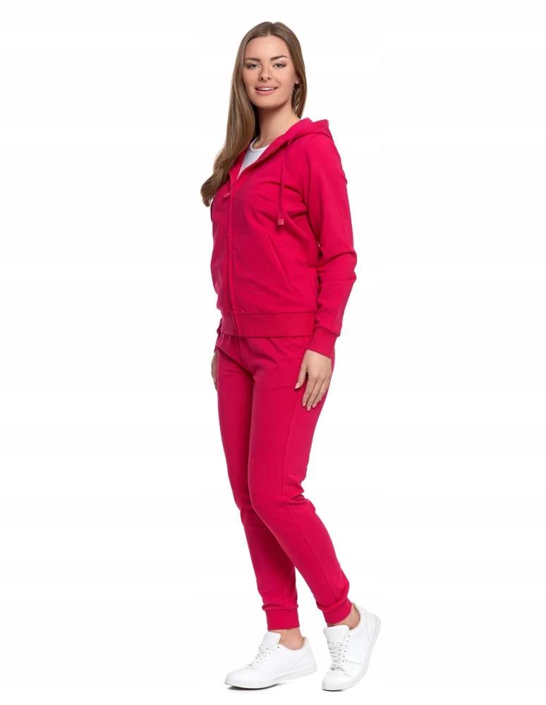 Women's Cotton Hooded Sweatshirt with Zipper, Soft, Fashionable, MORAJ L PINK