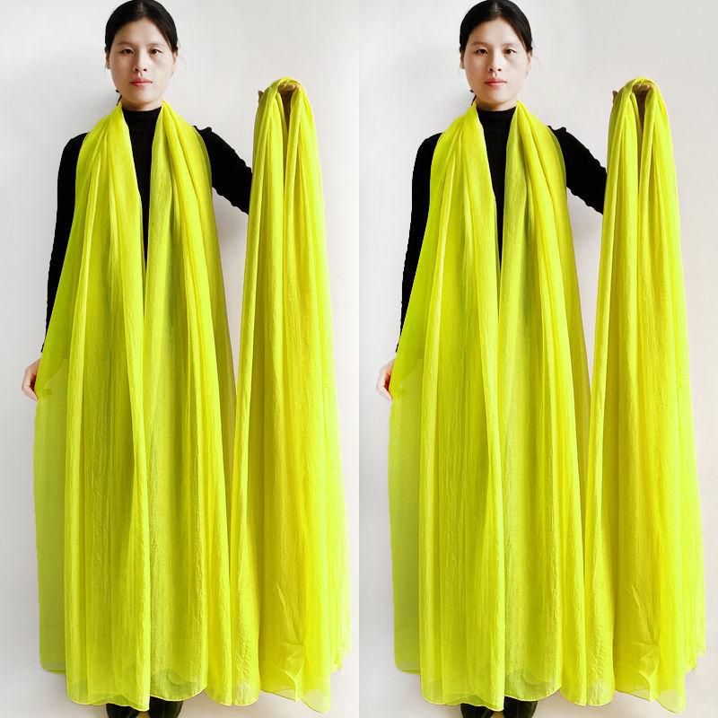 Extra Large Size Shawl Solid Color Scarf Women's Fashion Scarf Chiffon Dance Scarf Sunscreen Beach Towel, Max. Size Is 3*1.5m (±5-10cm Errors)