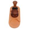Coffee Tamping Set Wooden Handle Antiskid Coffee Tamper Distributor Station Kit for Kitchen L Base
