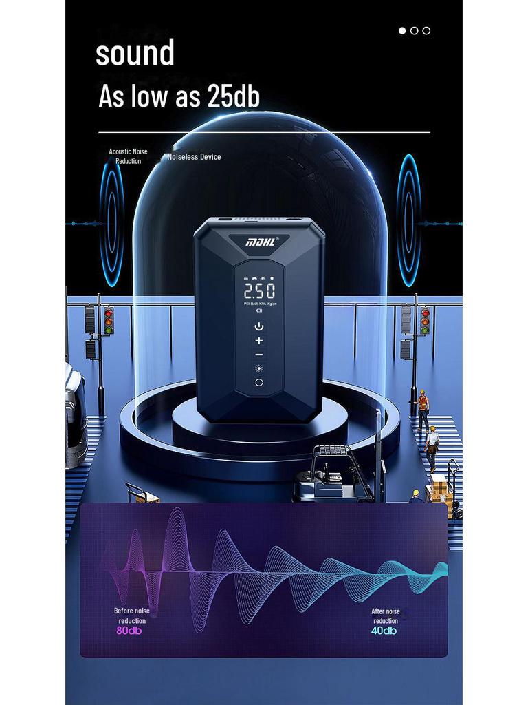 Smart Portable Air Pump & Flashlight: High-Voltage, Fast Charging, Wireless Digital Display for Cars & Travel