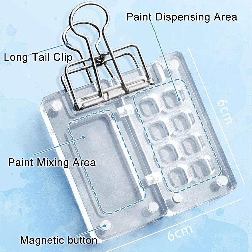 Mini Portable Palette Artist Travel Watercolor Painting Palette Set