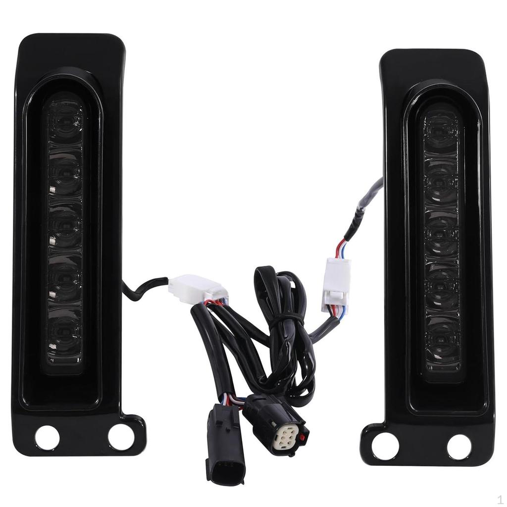 LED Motorcycle Lights with Wiring Harness Rectangular for
