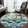 1pc Whale Ocean Office Round Area Rug,  Mat Suitable For Office, Under Office Chairs Bedroom Living Room Home Decor, Room Deco
