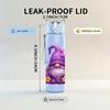 1PC Purple Garden Gnome Art 750ml Color Plastic Sports Water Bottle Leakproof Flip Straw Lid Suitable for Sports Office Home Use