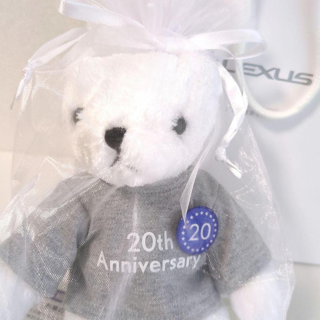 [USED] Lexus Teddy Bear LEXUS 20th Anniversary (Not for Sale) with Paper Bag
