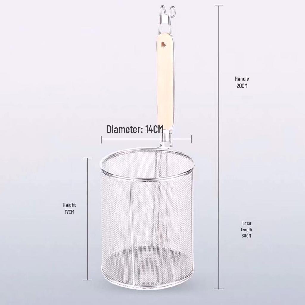 304 Stainless Steel Noodle and Soup Skimmer, Vegetable Strainer, Hot Pot Skimmer, Fine Mesh Strainer.