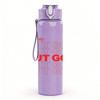 1PC Man Plan But God Quote Text Print 750ml Color Plastic Sports Water Bottle Leakproof Flip Straw Lid Suitable for Sports Office Home Use