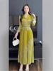 Issey Miyake Pleated Plus Size Luxurious Slimming Long Dress for Women