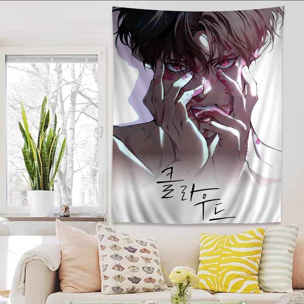 Anime Lost In The Cloud Anime Tapestry Indian Buddha Wall Decoration Witchcraft Bohemian Hippie Wall Hanging Sheets