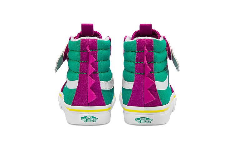 Vans SK8 Comfortable And Trendy High Top Skateboard Shoes Green Red Infant And Toddler VN0A4TZLARL