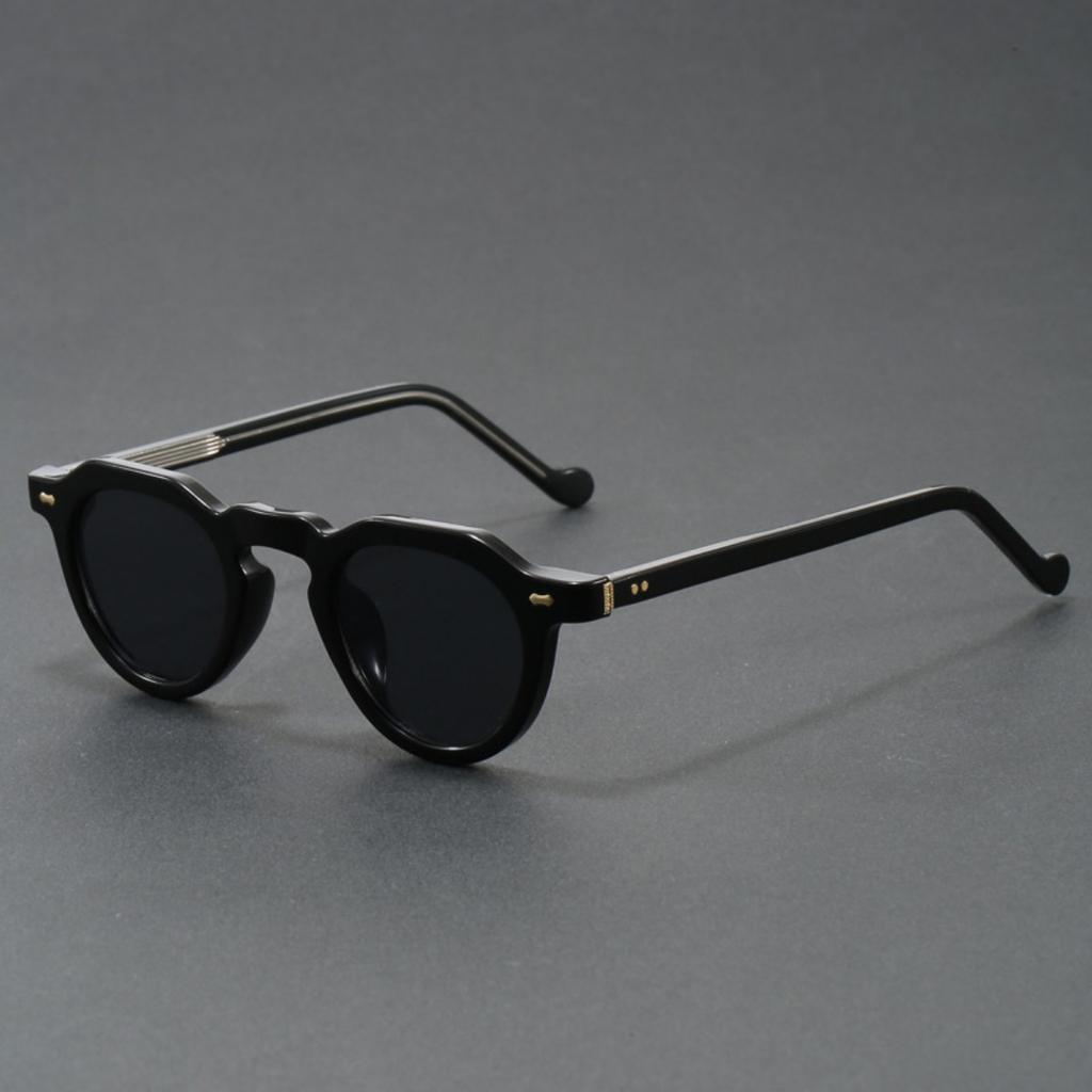 New Retro Round Small Frame Sunglasses Personalized High-end Men and Women's Glasses Stylish Trend Anti-ultraviolet Sunglasses Quality