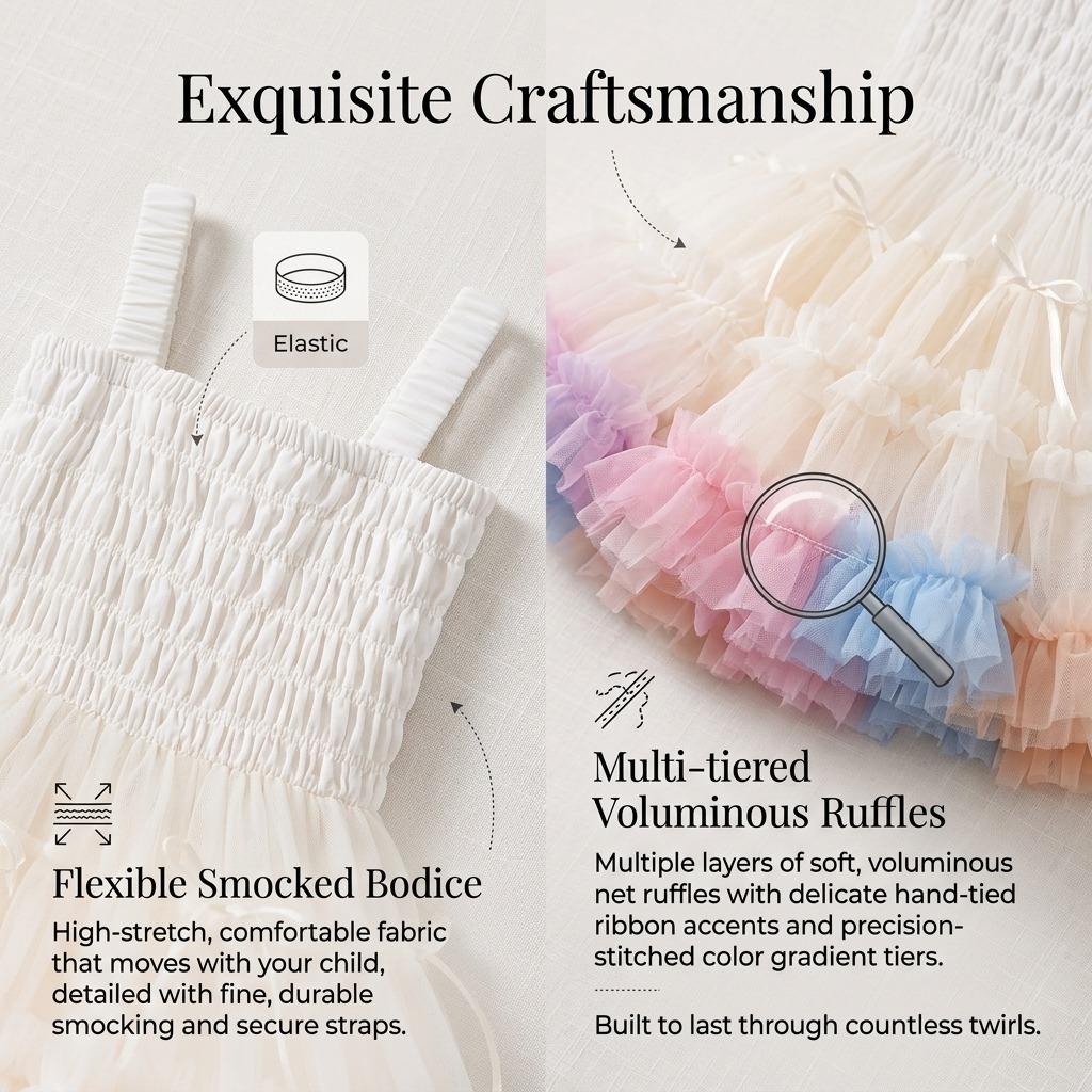 Girls' Strap Dress Summer New Style Baby Girl Children'S Day Bowknot Dress Princess Dress