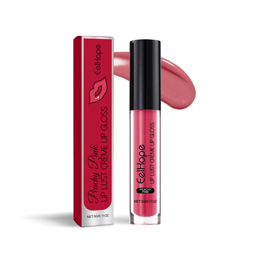 Eelhope Moisturizing Lip Gloss Long Lasting Portable Easy To Apply Red Orange Pink Shades
