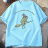 Witch Frog TShirt Unisex Women Funny Halloween Cottagecore Toad Tshirt Casual Round Neck Short Sleeve Unisex Clothes Streetwear Tops