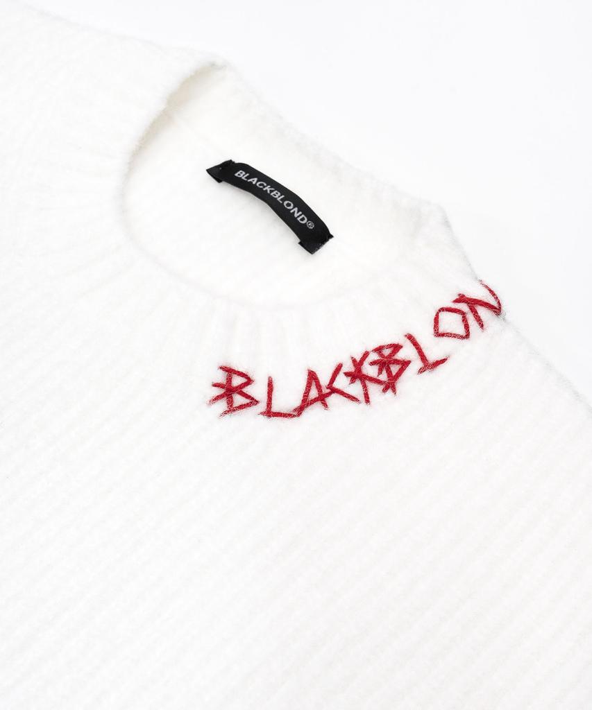 BLACKBLOND Bibbidi Disorder Graffiti Logo Sweater (White)