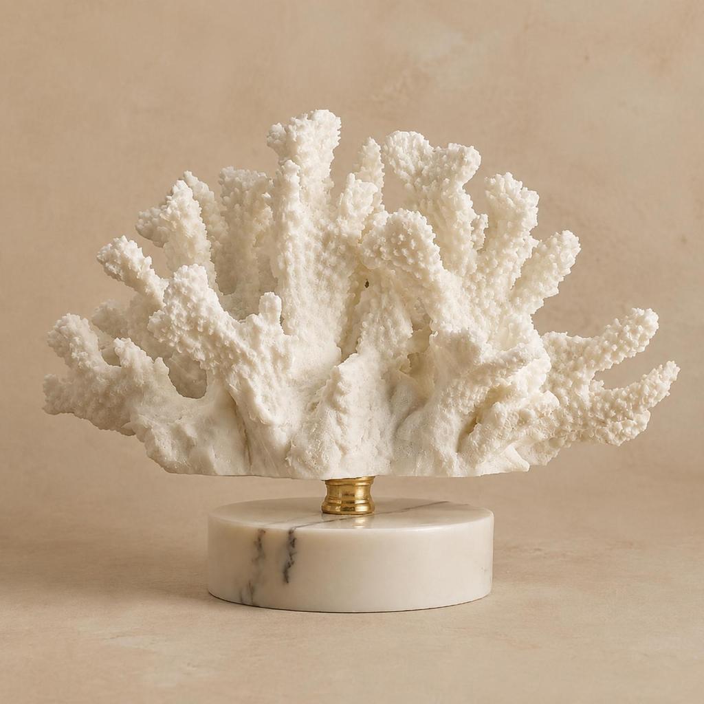 Coralthemed Decor Ocean-Inspired Resin Coral Sculpture Realistic for Mantelshelf