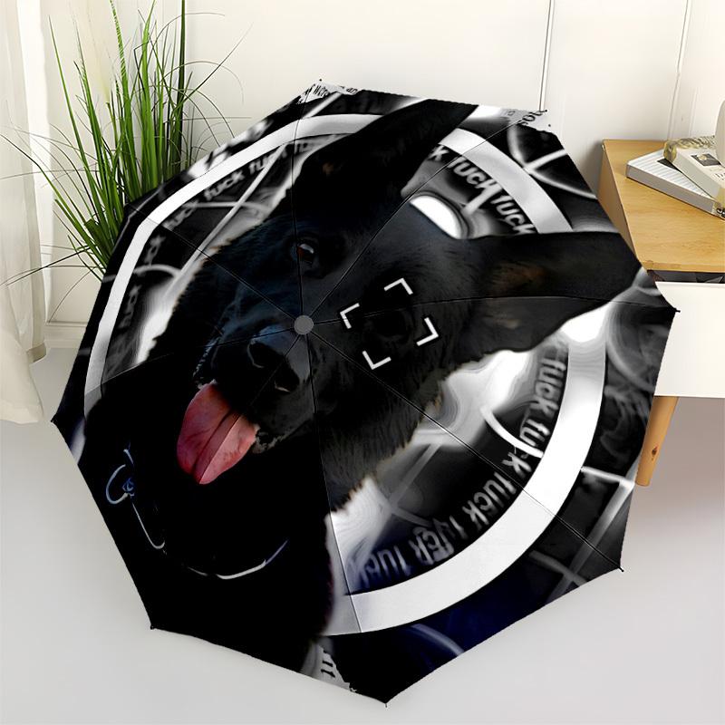 

1pc Dog Collar Automatic Opening/Closing Folding Umbrella with 8 Ribs,Windproof Portable Sunshade Umbrella Holiday gift yy260401050