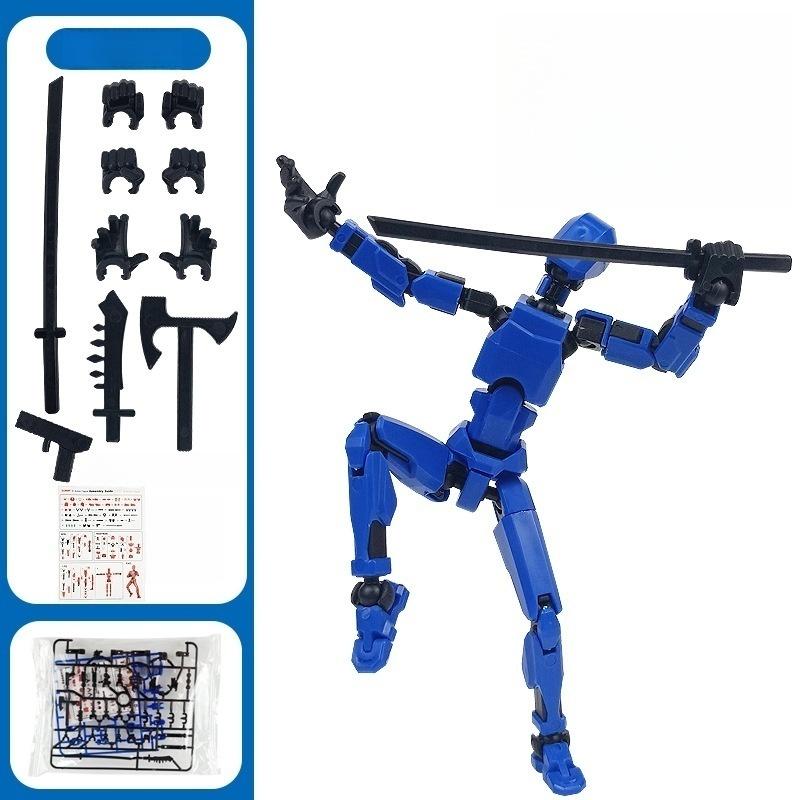 Creative Movable Shapeshift Robot 3D Printed Multi-Jointed Mannequin Action Model Doll Toy for Kids Christmas Decoration Gift