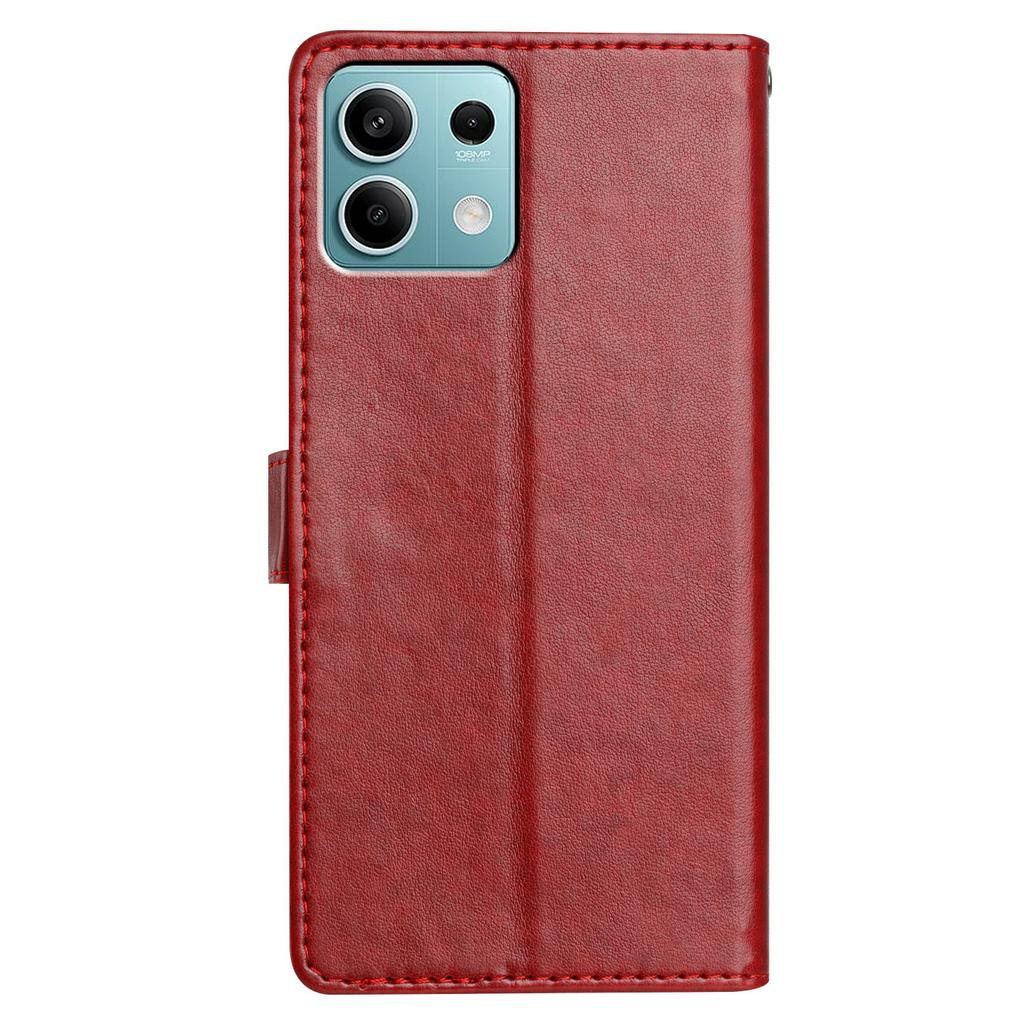For Xiaomi Redmi Note 13 4G Leather Phone Case Wallet Stand Cover with Handy Strap