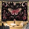 Large Boho Celestial Tapestry Wall Hanging Bohemian Cosmic Butterfly Galaxy Pink Stars Bedroom Living Room Decor 180x280cm