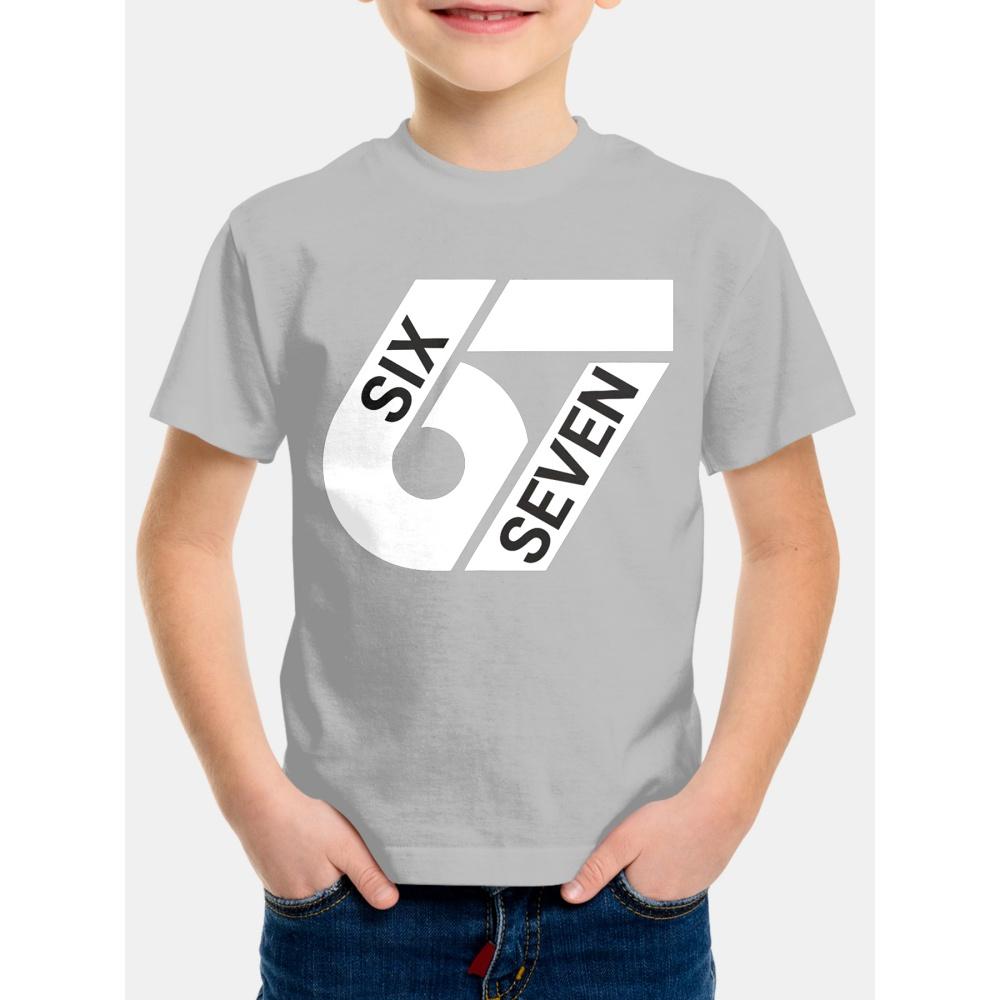 Fashion 67 Number Print Kids T-Shirt Gradient 3D Digital Short Sleeve Boys Tees Top Summer Casual Sports Everyday Girl Clothing