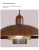 New Chinese Style Minimalist Wood Grain Chandelier for Dining, Bedside, or Bar
