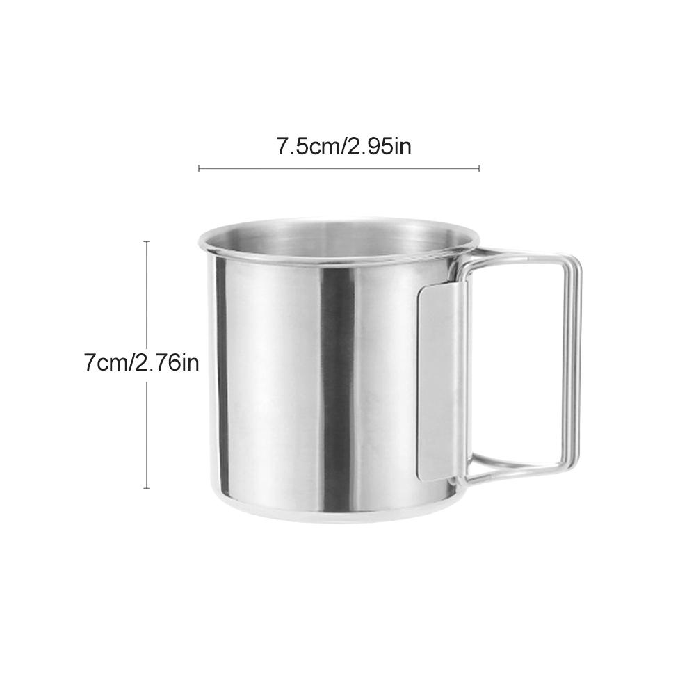Camping Becher Edelstahl Kaffeetasse Tourist Geschirr Picknick Utensilien Outdoor Küche Ausrüstung Kochen Set Kochgeschirr Wandern