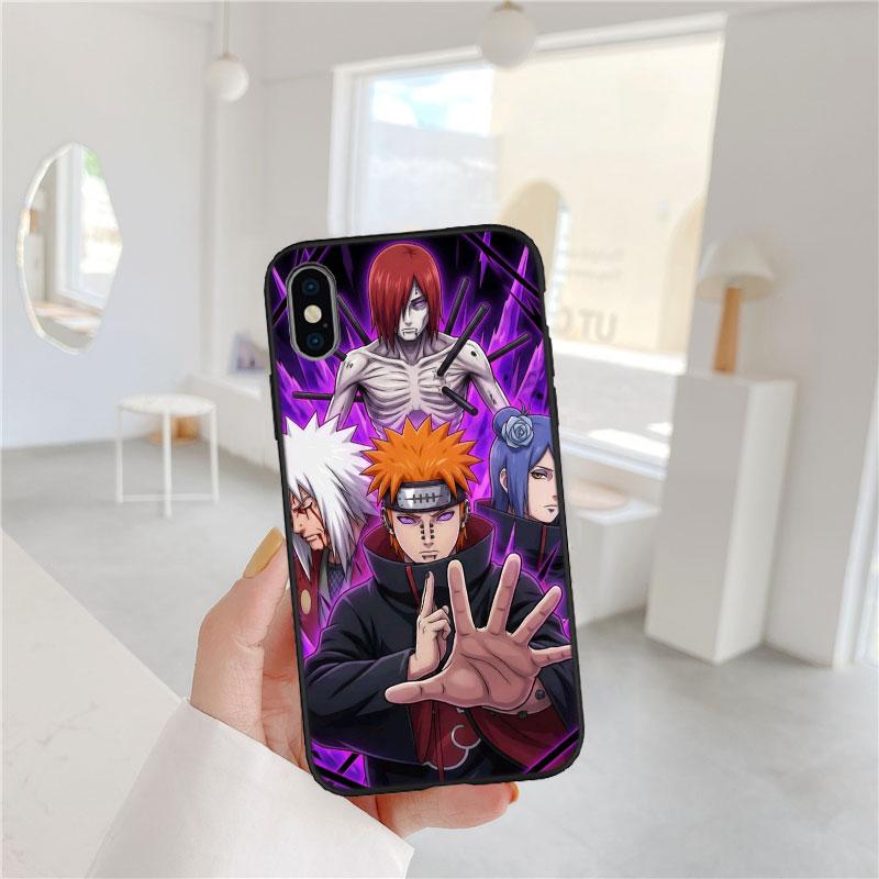 PP46 Naruto Akatsuki Soft Shell Phone Case for Samsung Galaxy S20 S21 S22 Ultra FE + Plus A21S A22 A24 A25 A26 A30 A30S A31