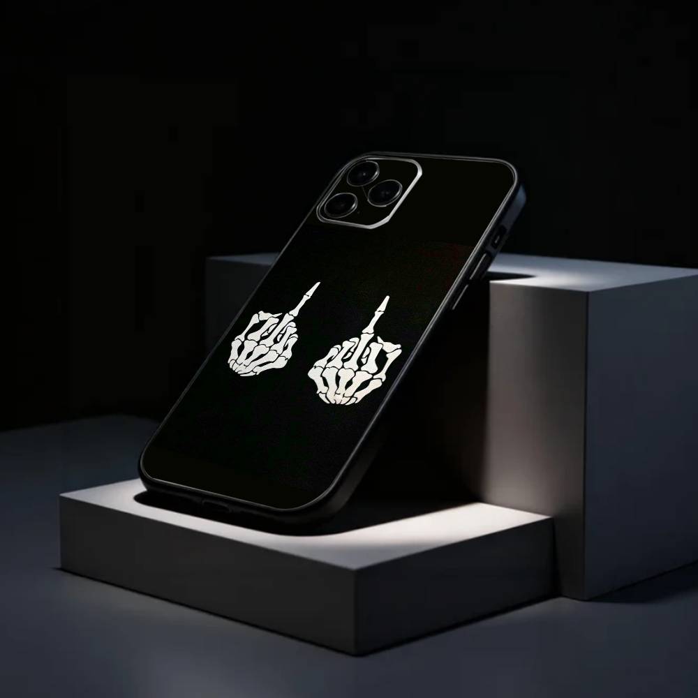 H-Hilarious M-Middle Finger Phone Case Silicone Soft For IPhone 17 16 15 14 13 12 11 X XR Plus Pro Max Plus