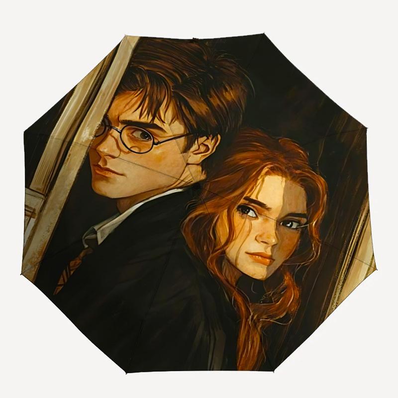 

1pc Harry Potter Automatic Open/Close Umbrella Sturdy Iron Frame, Compact Travel Umbrella - Perfect Gifta0829118