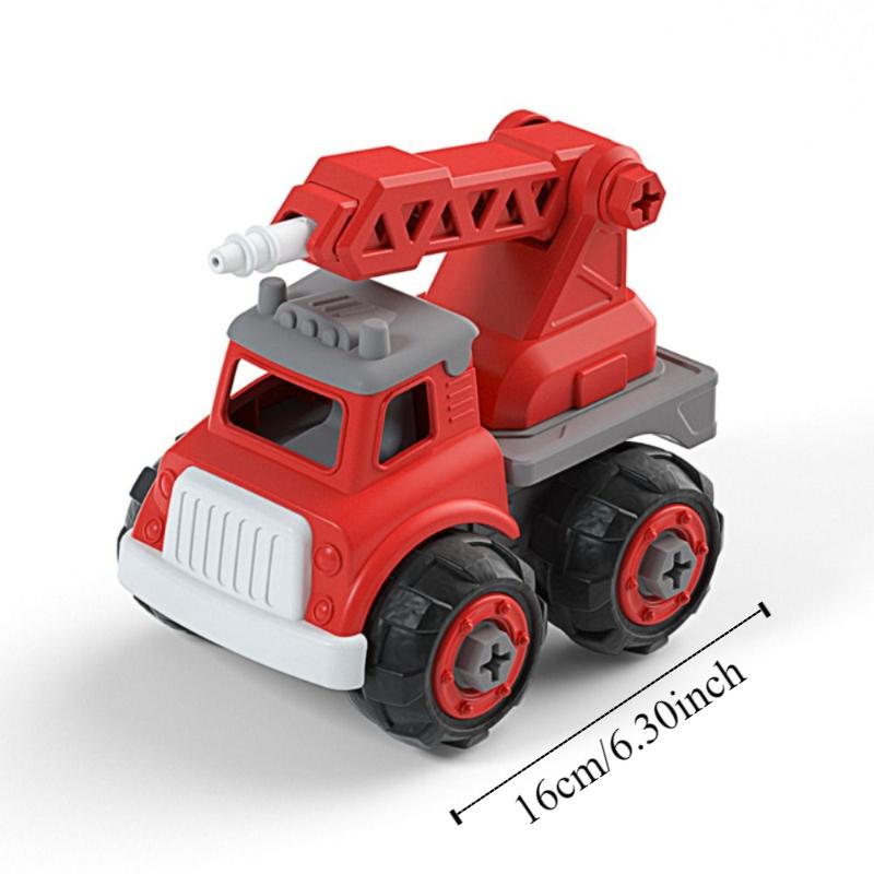 Puzzle Disassembly Assembly Car Toys Take Apart DIY Assembly Firetruck  Xmas Gifts