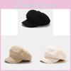 Korean Style Newsboy Hat With Round Crown And Cotton Material For Winter Outdoor Use