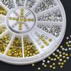 2mm Nail Art Decoration Wheel Portable 12 Wheels Acrylic Multi-purpose Elegant Jewels Decor Wheel for Cellphone Case