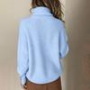 Women's Turtleneck Knit Sweater Color Versatile Top for Everyday Wear