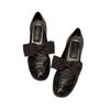 New square head thick heel color matching bow Mary Jane shoes women's trend fashion versatile temperament single shoes