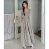 Spring 2026 Women's Square Neck Long Sleeve Slimming Knit Dress