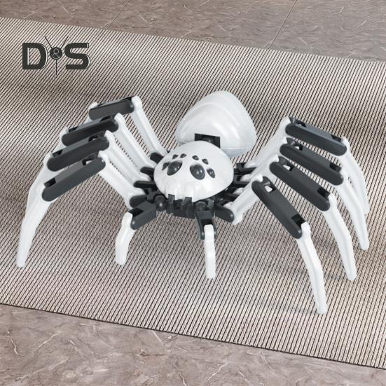 Spider Robot Action Figure with Accessories Movable Joints 3D Printed Model Toy Articulated Dummy Figurine Home Office Decoration Ornament
