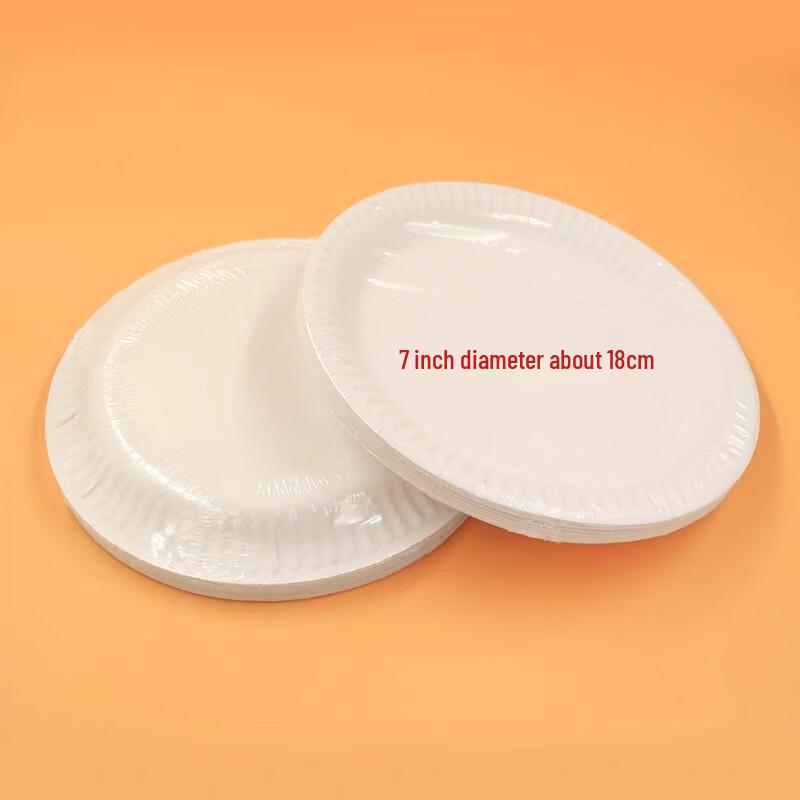 Бумажные тарелки Miaojiayi 7-дюймовые круглые одноразовые (упаковка 25 шт.)